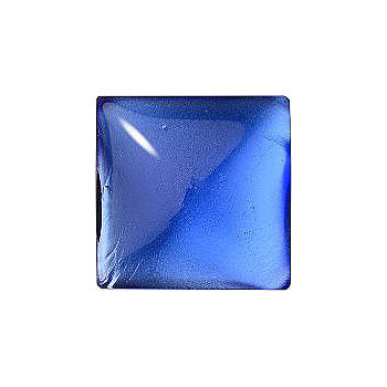 Square Cabochons Flat Back Crystal Glass Stone, Blue 4 With Silver (30049), Czech Republic