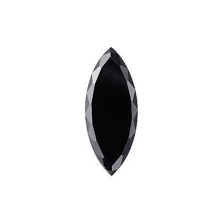 Navette Faceted Pointed Back (Doublets) Crystal Glass Stone, Black 1 Opaque With Velvet (23980-V), Czech Republic