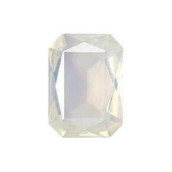 Octagon Faceted Pointed Back (Doublets) Crystal Glass Stone, Yellow 1 Milky Colours (Milky-Yellow), Czech Republic