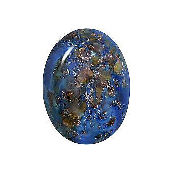 Oval Faceted Flat Back Crystal Glass Stone, Blue 14 Specials (01561), Czech Republic