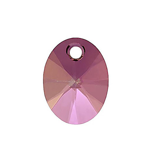 SWAROVSKI ELEMENTS pendant XILION oval 6028 crystal stone with hole Crystal Lilac Shadow Glass Austria