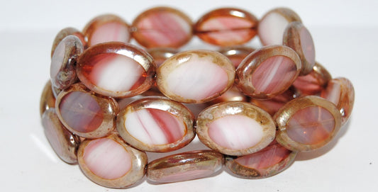 Table Cut Oval Beads Roach, (730302010 43400), Glass, Czech Republic