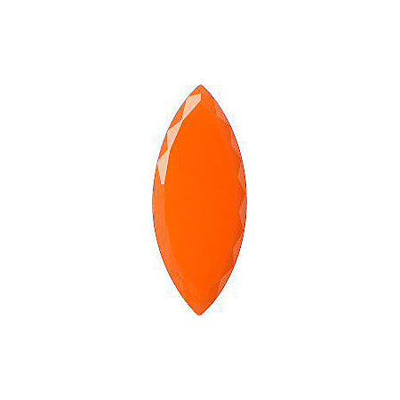 Navette Faceted Pointed Back (Doublets) Crystal Glass Stone, Orange 1 Opaque (93130), Czech Republic