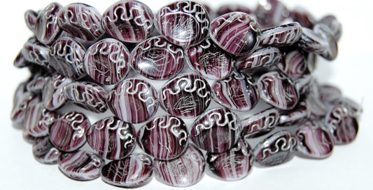 Tear Oval Pressed Glass Beads, (25000 54201), Glass, Czech Republic