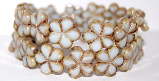 Table Cut Flower Beads, (46006 43400), Glass, Czech Republic
