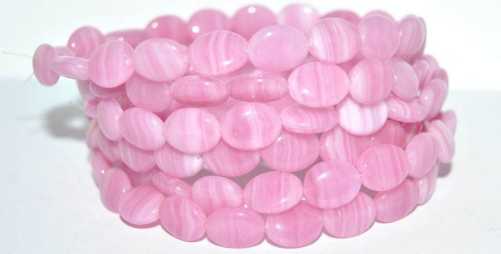 Czech Glass Pressed Beads Flat Oval, 75000 (75000), Glass, Czech Republic