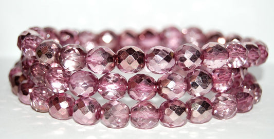 Fire Polished Round Faceted Beads, Crystal 45431 (30 45431), Glass, Czech Republic