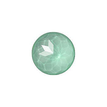 Round Faceted Flat Back Crystal Glass Stone, Light Green 4 Transparent (50570), Czech Republic