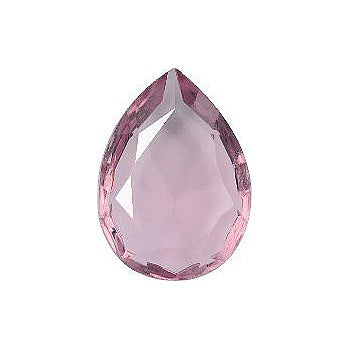 Pear Faceted Pointed Back (Doublets) Crystal Glass Stone, Violet 20 Transparent (20010), Czech Republic