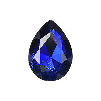 Pear Faceted Pointed Back (Doublets) Crystal Glass Stone, Blue 10 Mexico Opals (Mex-22-Chr), Czech Republic