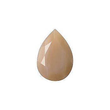 Pear Faceted Pointed Back (Doublets) Crystal Glass Stone, Nude 3 Opaque (71200), Czech Republic