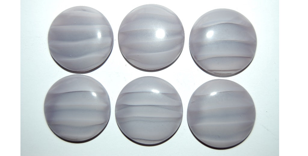 Cabochon Round Flat Back, (), Glass, Czech Republic