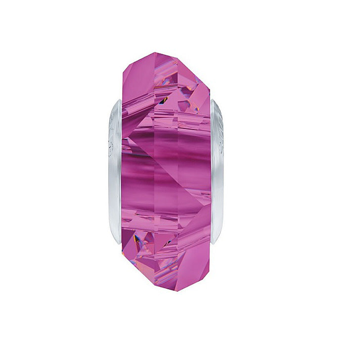 SWAROVSKI ELEMENTS BeCharmed Fortune 5929 Fuchsia, Steel Glass Austria