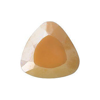 Triangle Faceted Pointed Back (Doublets) Crystal Glass Stone, Yellow 1 Opaque With Honey (71100-C-Ho), Czech Republic