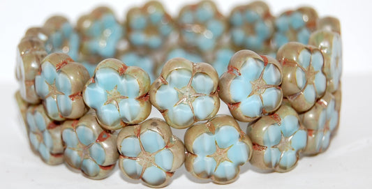 Table Cut Flower Beads, (66017 43400), Glass, Czech Republic