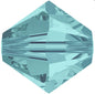 SWAROVSKI ELEMENTS XILION 5328 bicone beads Light Turquoise Glass Austria