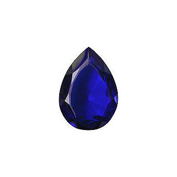 Pear Faceted Pointed Back (Doublets) Crystal Glass Stone, Blue 6 Transparent (30090-K), Czech Republic