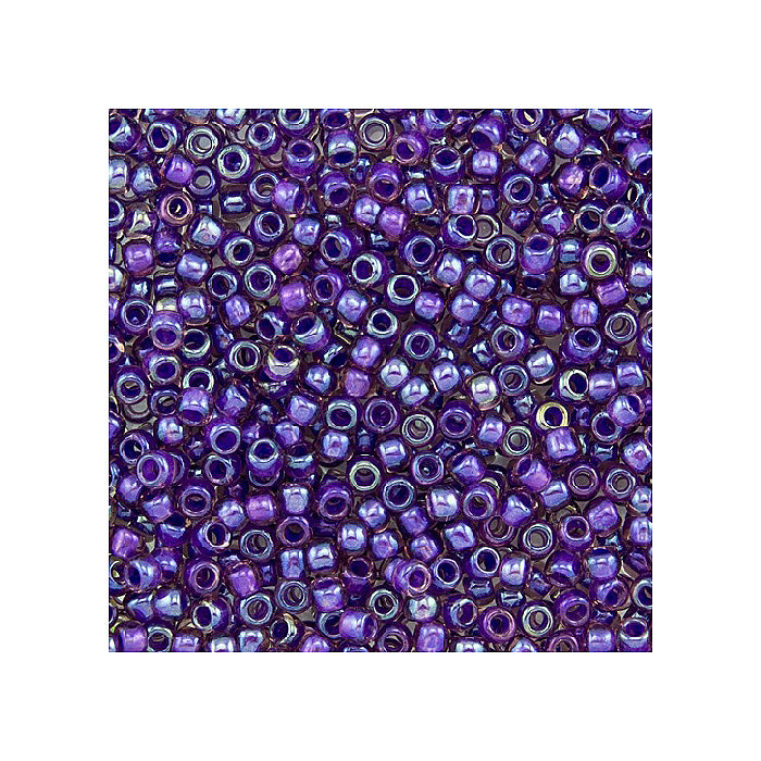 Rocailles TOHO seed beads Inside Color Rainbow Rosaline Opaque Purple Lined (#928) Glass Japan