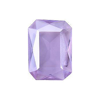 Octagon Faceted Pointed Back (Doublets) Crystal Glass Stone, Violet 1 Transparent With Blue Hematite (20210-Bh), Czech Republic