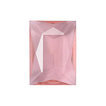 Rectangle Faceted Pointed Back (Doublets) Crystal Glass Stone, Pink 13 Transparent (70110-L), Czech Republic