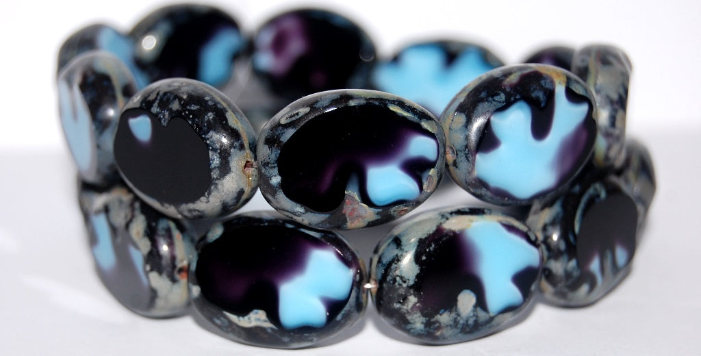 Table Cut Oval Beads, (67993 43400), Glass, Czech Republic
