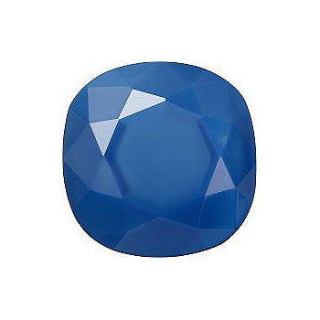 Rounded Square Faceted Pointed Back (Doublets) Crystal Glass Stone, Blue 6 Pearl Colours (06409), Czech Republic