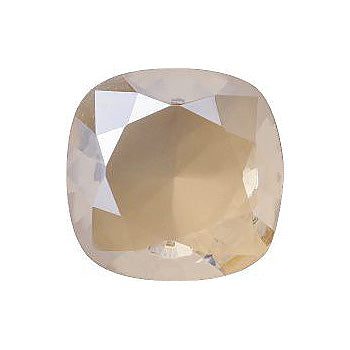 Rounded Square Faceted Pointed Back (Doublets) Crystal Glass Stone, Yellow 5 Transparent With Honey (000300-Ho), Czech Republic