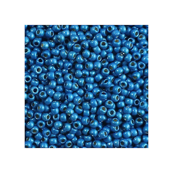 Rocailles TOHO seed beads Permanent Matte Finish Galvanized Carribean Blue (#Pf583F) Glass Japan