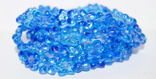 Flower Pressed Glass Beads, 48112 (48112), Glass, Czech Republic