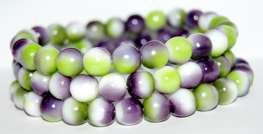 Round Pressed Glass Beads Druck, 48006 (48006), Glass, Czech Republic