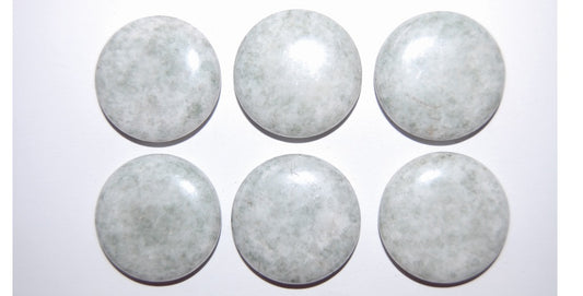 Cabochon Round Flat Back, (Str), Glass, Czech Republic