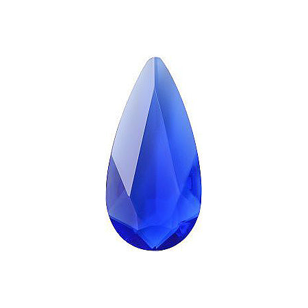 Pear Faceted Pointed Back (Doublets) Crystal Glass Stone, Blue 2 Transparent (30040), Czech Republic