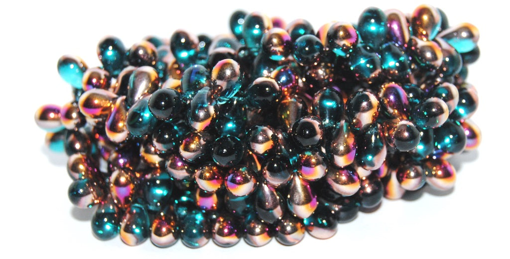 Pear Drop Pressed Glass Beads, (60060 29500), Glass, Czech Republic