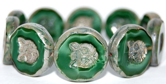 Table Cut Round Beads With Cat, (56100 43400), Glass, Czech Republic