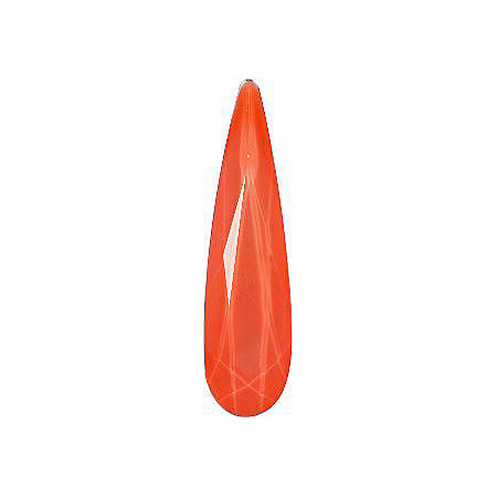 Pear Faceted Pointed Back (Doublets) Crystal Glass Stone, Orange 6 Colours 69 (69575), Czech Republic