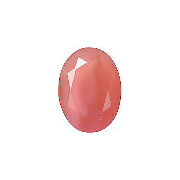 Oval Faceted Pointed Back (Doublets) Crystal Glass Stone, Pink 21 Pearl Colours (07409), Czech Republic