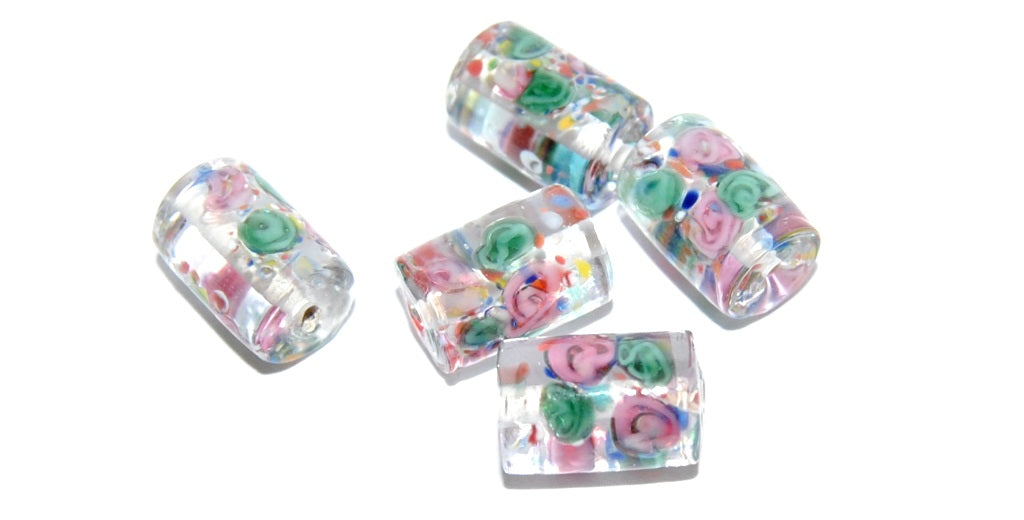 Czech Glass Hand Made Roller Tube Lampwork Beads, (C), Glass, Czech Republic