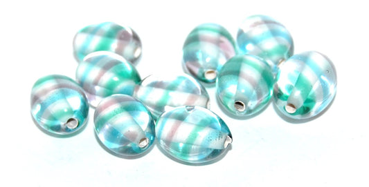 Oval Lampwork Glass Handmade Beads, (D), Glass, Czech Republic