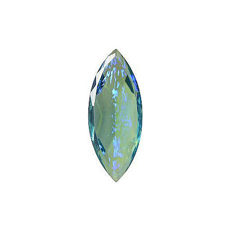 Navette Faceted Pointed Back (Doublets) Crystal Glass Stone, Blue 15 Mexico Opals (Mex-16), Czech Republic