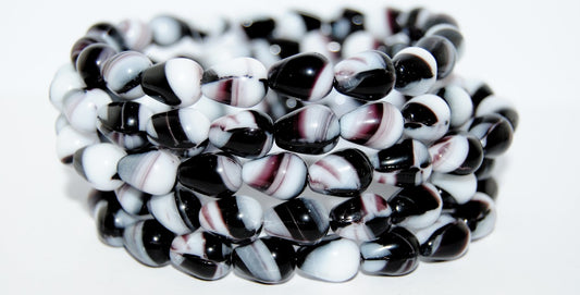 Pear Drop Pressed Glass Beads, 23021 (23021), Glass, Czech Republic