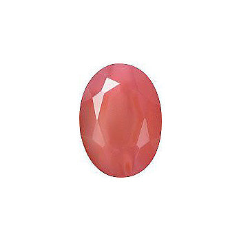 Oval Faceted Pointed Back (Doublets) Crystal Glass Stone, Pink 21 Pearl Colours (07402), Czech Republic