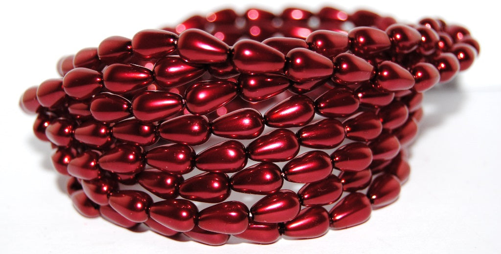 Pear Drop Pressed Glass Beads, 70499 (70499), Glass, Czech Republic