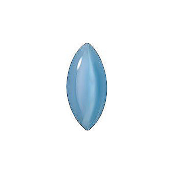 Navette Cabochons Flat Back Crystal Glass Stone, Aqua Blue 4 Pearl Colours (06400), Czech Republic