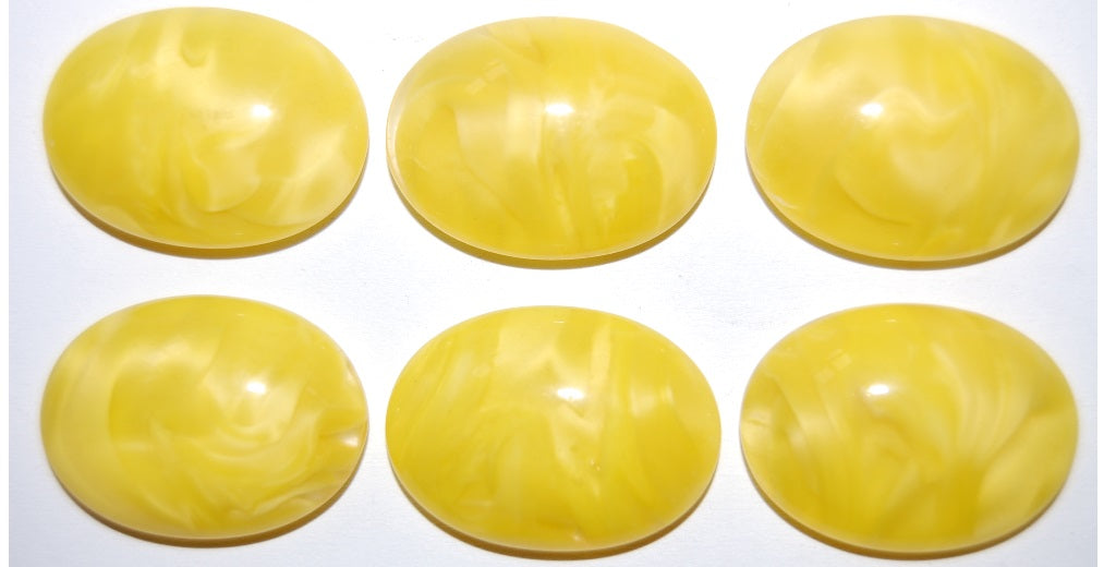 Cabochon Oval Flat Back, (), Glass, Czech Republic