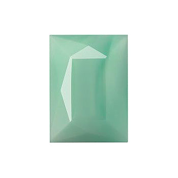 Rectangle Faceted Pointed Back (Doublets) Crystal Glass Stone, Light Green 2 Pearl Colours (05402), Czech Republic