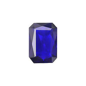 Octagon Faceted Pointed Back (Doublets) Crystal Glass Stone, Blue 3 Transparent (30090-K), Czech Republic