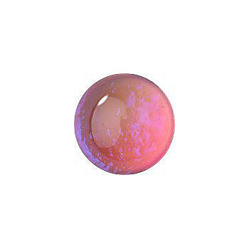 Round Cabochons Flat Back Crystal Glass Stone, Red 11 Mexico Opals (Mex-32), Czech Republic