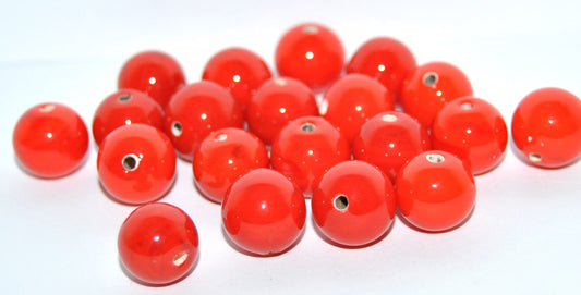 Czech Glass Hand Made Round Lampwork Beads, (D), Glass, Czech Republic