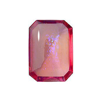 Octagon Cabochons Pointed Back Crystal Glass Stone, Violet 12 Mexico Opals (Mex-32), Czech Republic