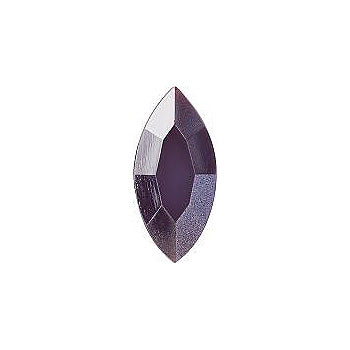 Navette Faceted Pointed Back (Doublets) Crystal Glass Stone, Violet 13 Opaque With Blue Hematite (24110-Bh), Czech Republic